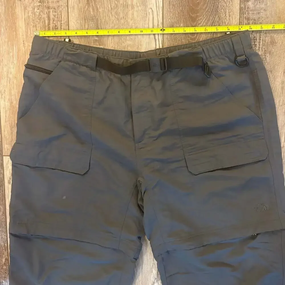 The North Face Mens XXL Short Convertible Hiking Pants Gray